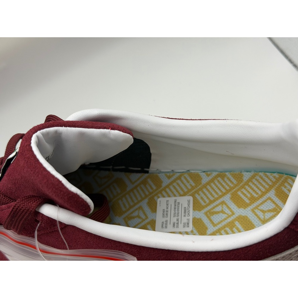 PUMA Suede Classic XXI Mens 11.5 Cabernet Red White Lace Up Sneakers NWOB - Picture 6 of 7